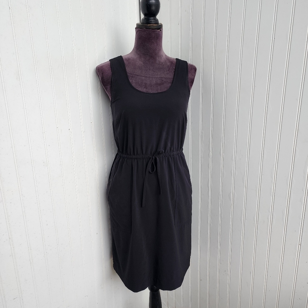 Soma Black Sleeveless Drawstring Waist Dress - Picture 1 of 15